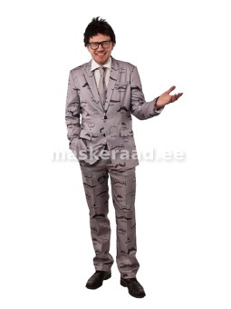 Hall vuntsimustriga ülikond