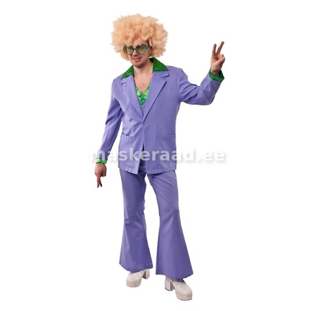 Seitsmekümnendate lilla rohelise särgiosaga ülikond