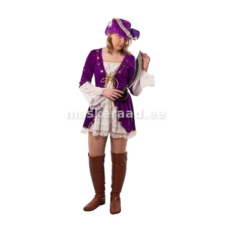 Piraaditar lillas sametises minikleidis S