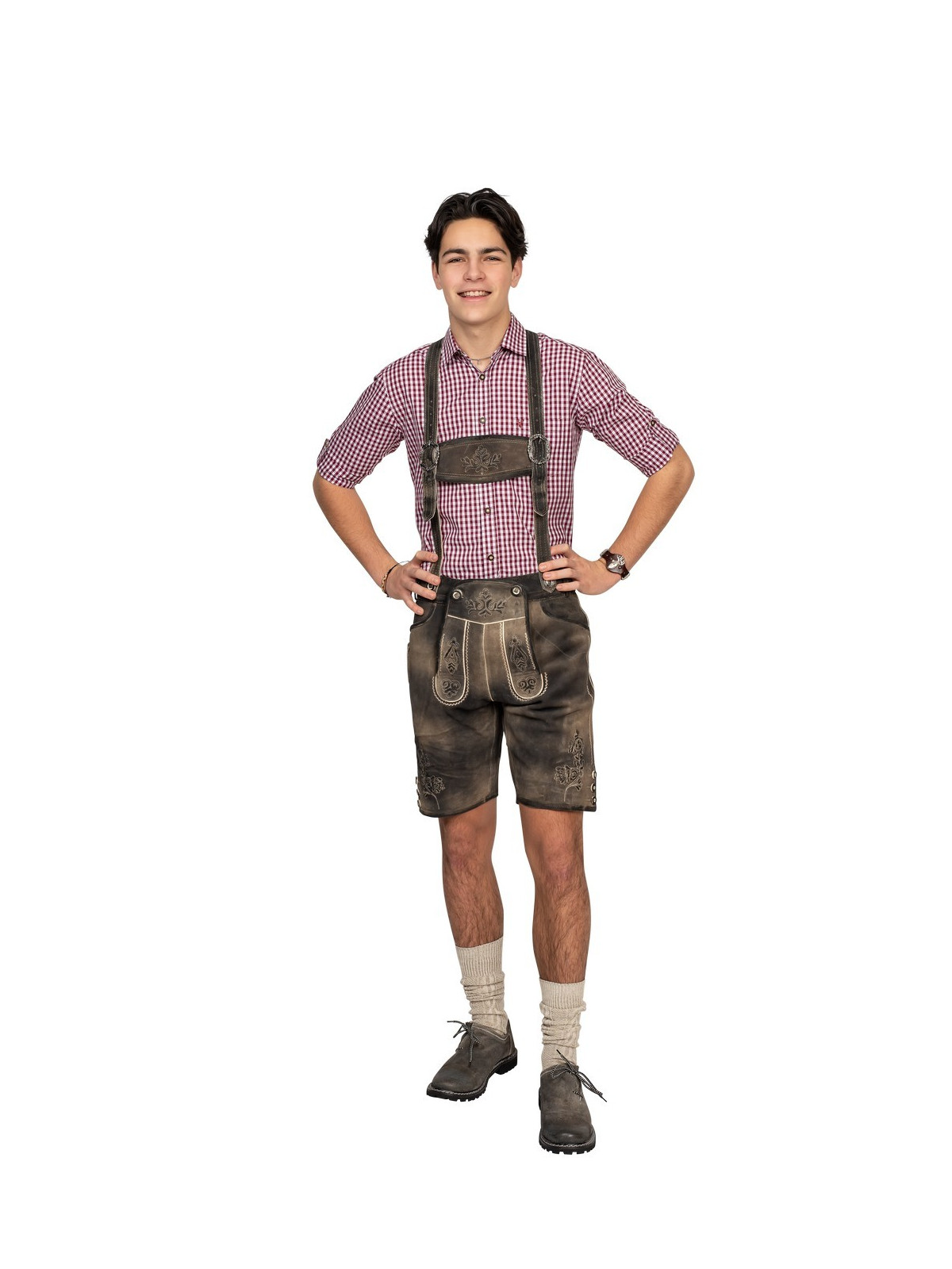 Baieri traksipüksid hallikad kulunud muljega DELUX