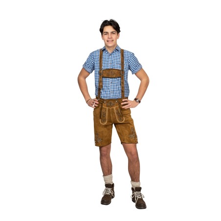 Baieri nahast sinepivärvi püksid DELUX