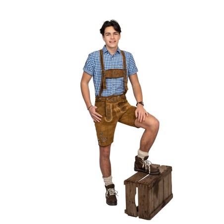 Baieri nahast sinepivärvi püksid DELUX