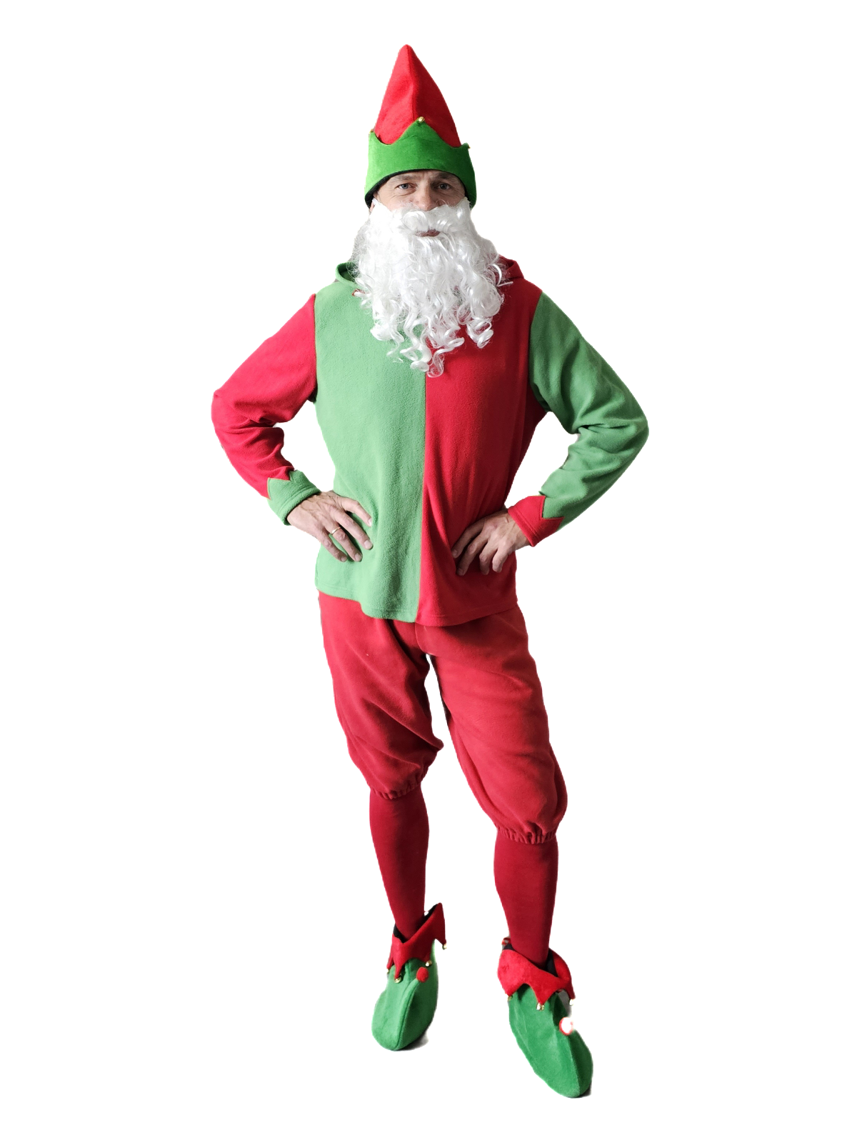 Päkapikk põlvpükstes ja kapuutsiga jakis