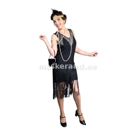 Kahekümnendate kleit pikkade narmastega seelikul