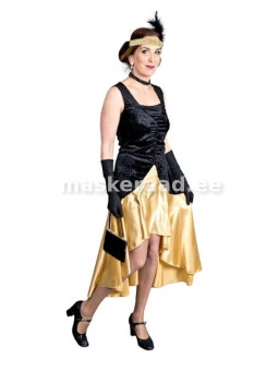 Kuldse atlas seelikuosaga...