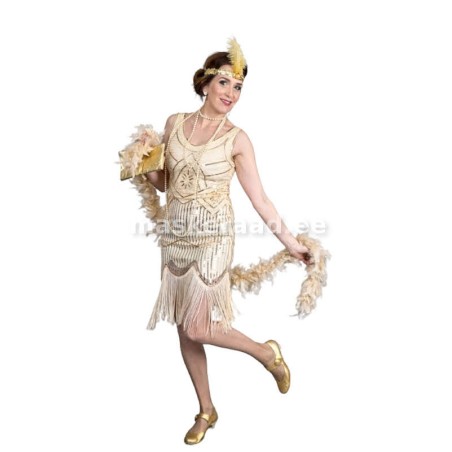 Helekollane kahekümnendate kaaresnarmastega kleit