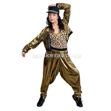 Üheksakümnendate kuldne kottpükstega komplekt