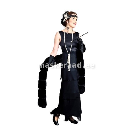 Kolmekümnendate must kolme satsiga pikk kleit