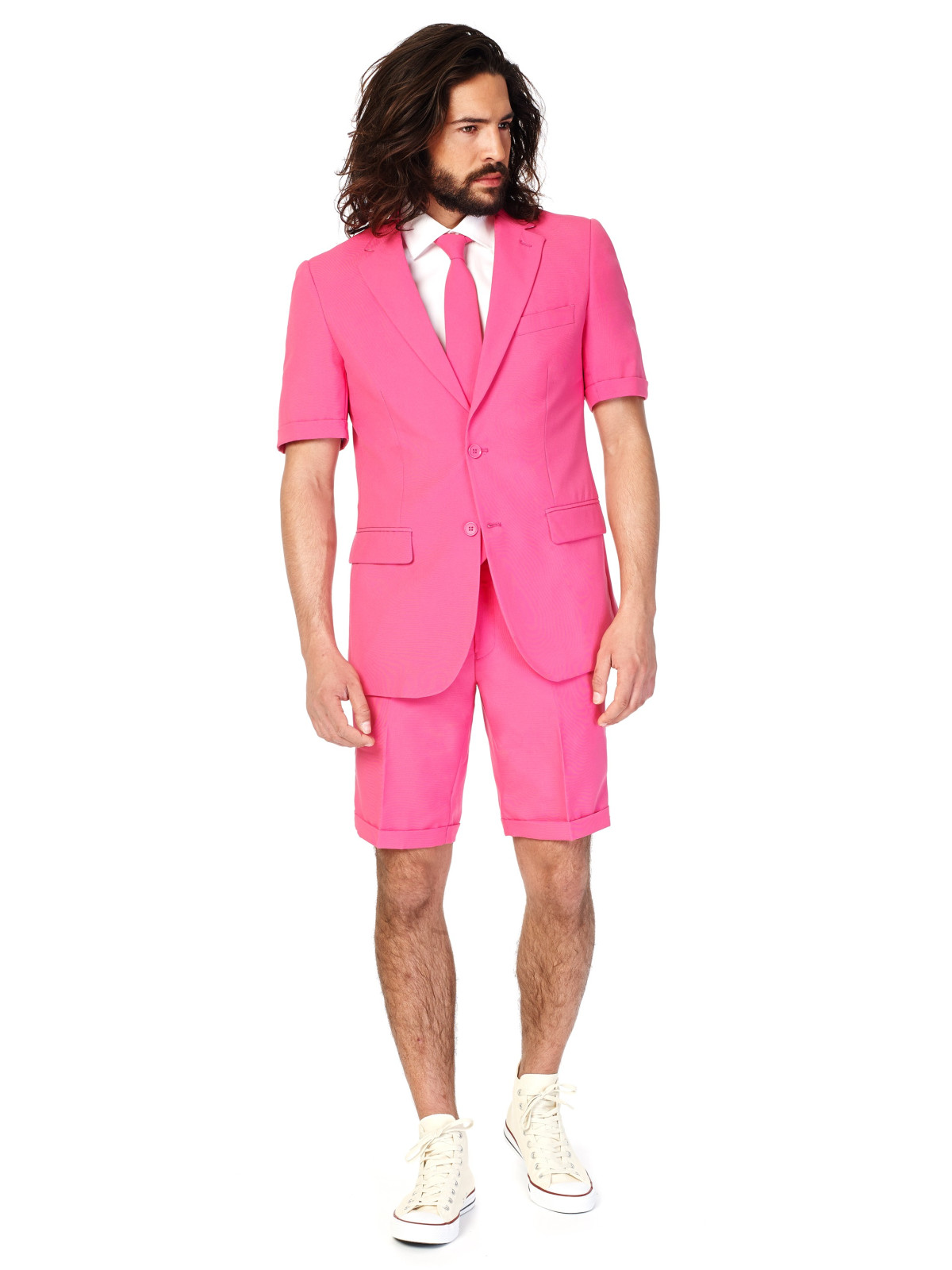 Lühikeste käistega roosa piduülikond