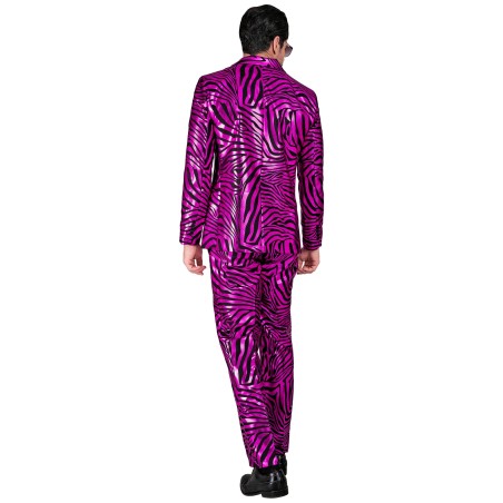 Fuksiaroosa sebramustriline sädelev ülikond