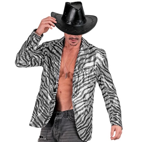 Sebramustriline litterpintsak must ja hõbe XL