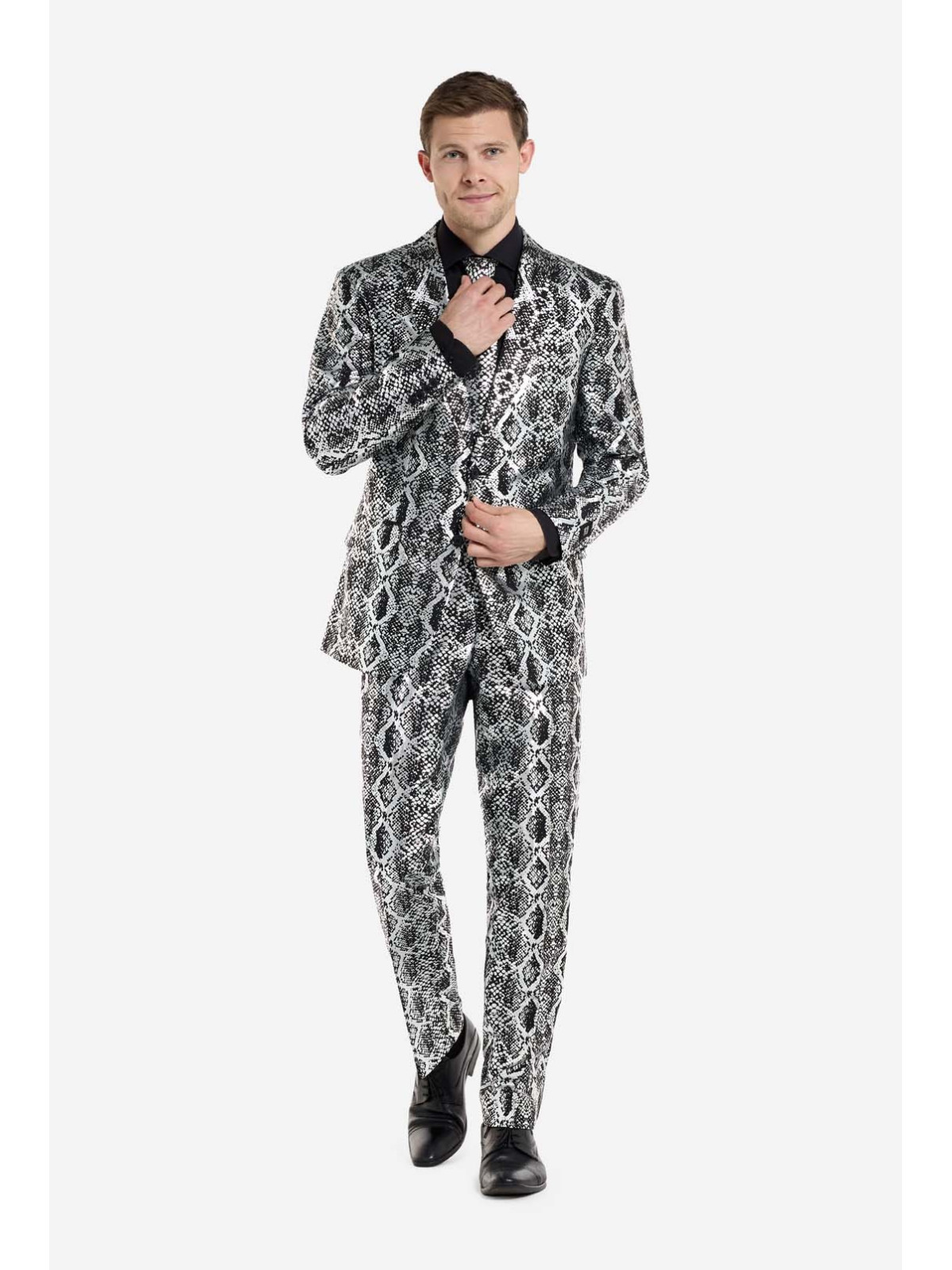 Hõbedane ussinaha imitatsiooniga piduülikond 52