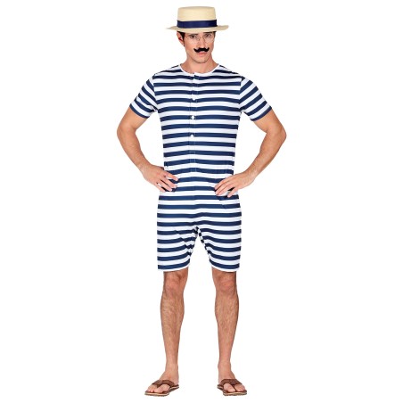 Sinisetriibuline ajalooline rannarõivas meestele L