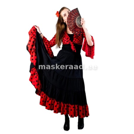 Hispaania naise kostüüm täpulise jakikesega