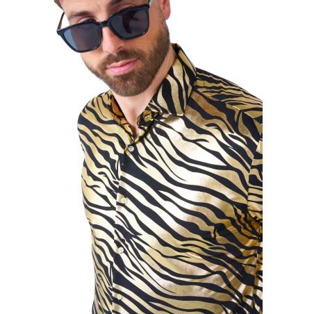 Kuldse tiigrimustriline särk XS | Maskeraad