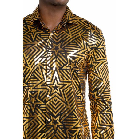 Kuldne tähtedega päevasärk 3XL | Maskeraad