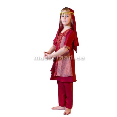 India tüdruku roosakas kostüüm