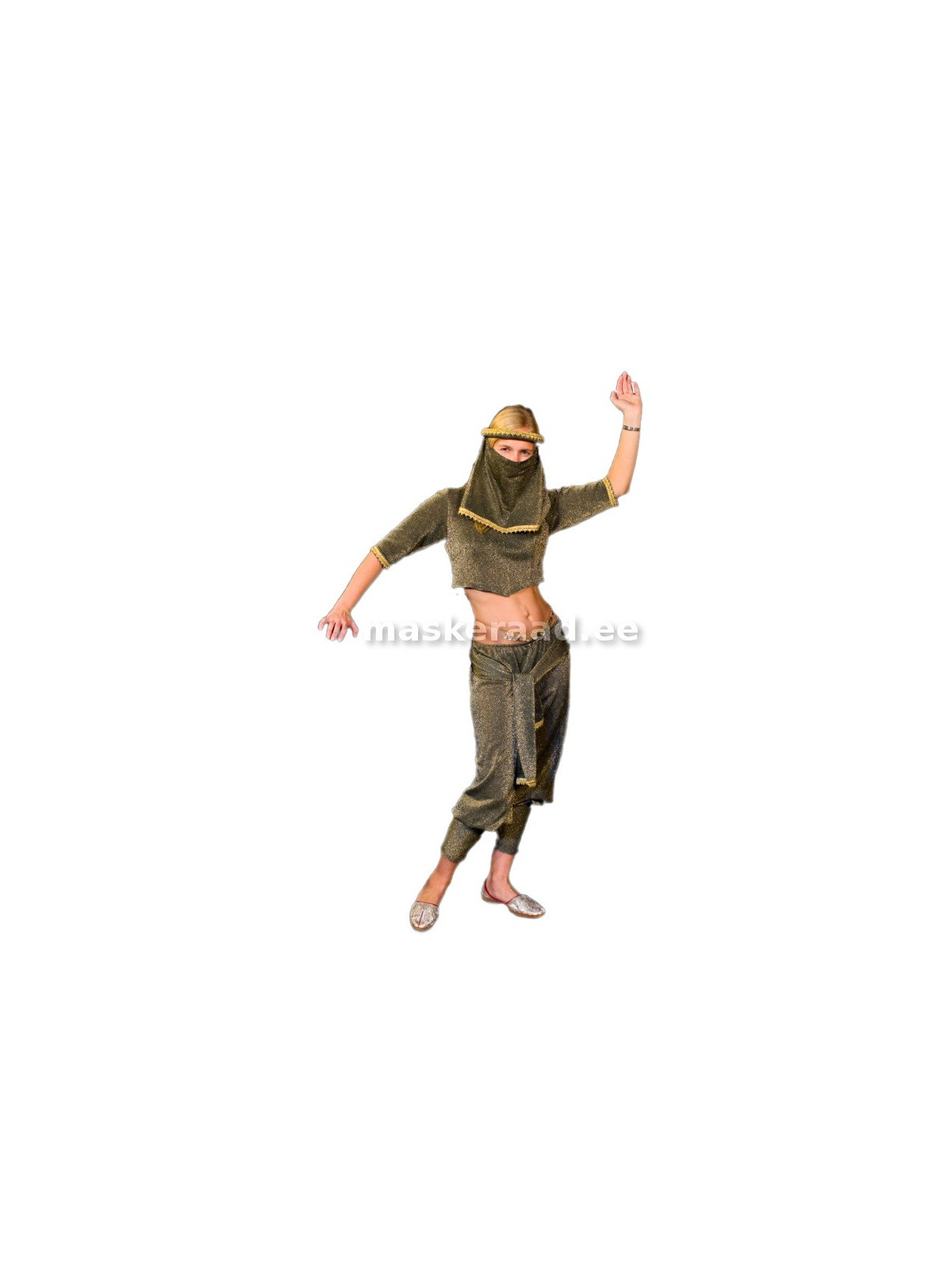 Araabia rohekaskuldne kõhutantsu kostüüm | Maskeraad