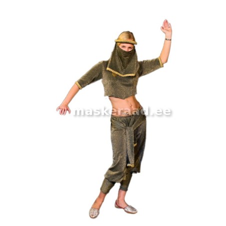 Araabia rohekaskuldne kõhutantsu kostüüm | Maskeraad