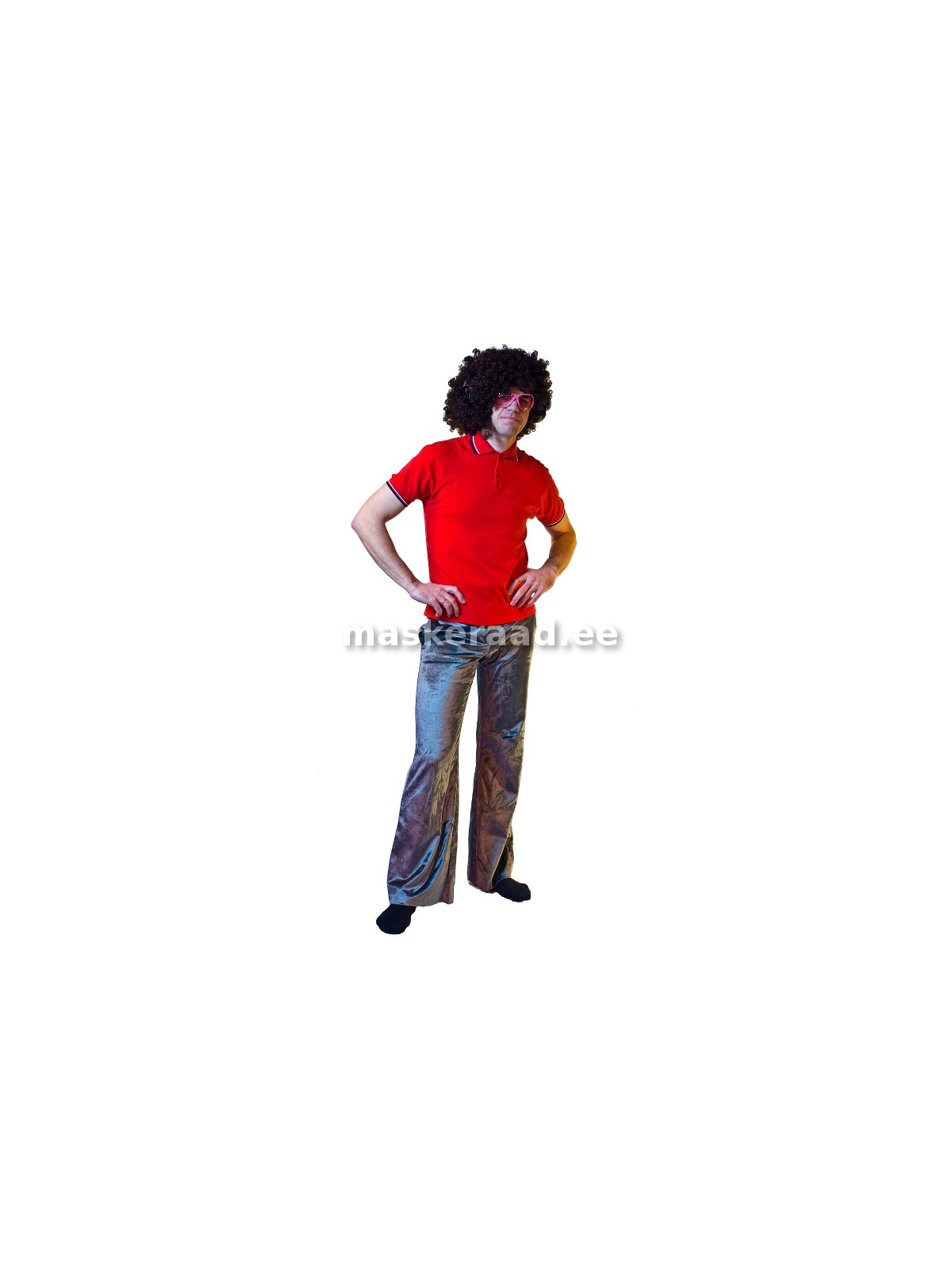 The ' 70s men's Red close-fitting SWEATSUIT set