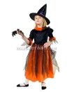 Halloween, võlurprintsess oranžis kleidis