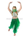 Araabia roheline kõhutantsu kostüüm