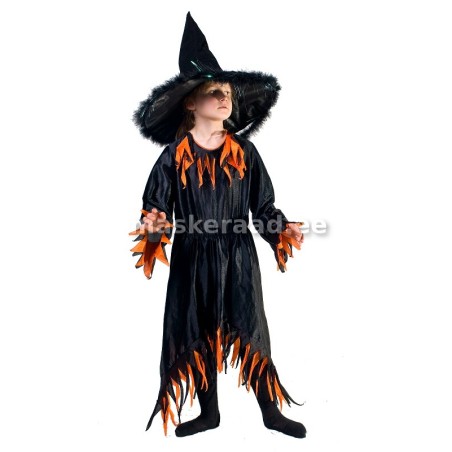 Halloween - võlur-nõid oranžide tulekeeltega