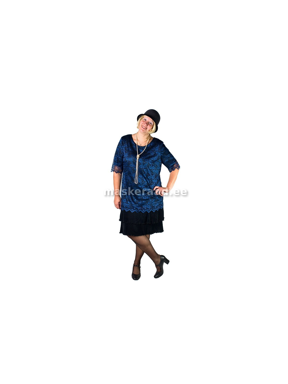 20 -30-ndad, sinise pitsiga kleit