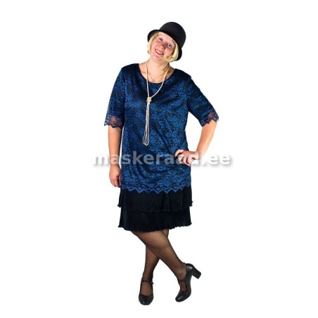 20 -30-ndad, sinise pitsiga kleit