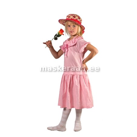 19-20-saj., tütarlaps roosas kleidis