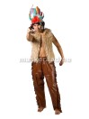 American Indian man in a furry jacket
