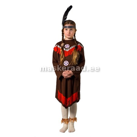 Indiaani tüdruk pruunis tuunikas