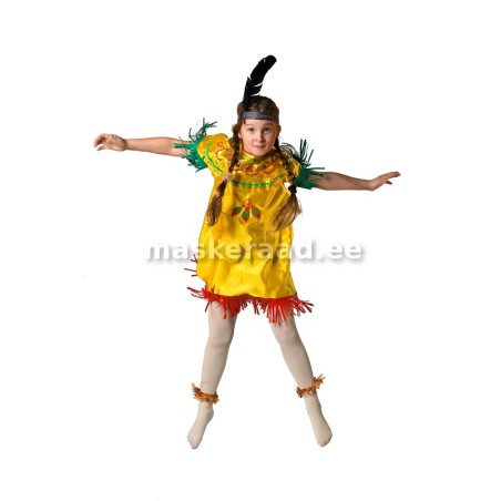 American Indian girl in yellow tuunikas