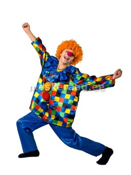 The clown in the checkered...