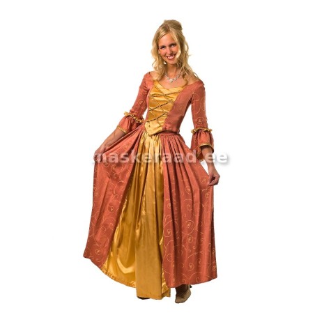 .Printsess kuldsemustrilises kleidis