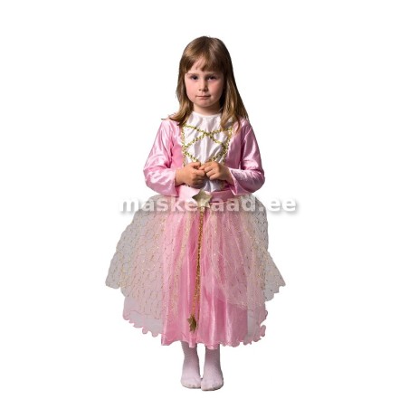 Printsess roosas kuldse tähekesega kleidis