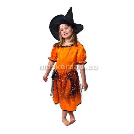 Хэллоуин, nõiapreili в оранжевое платье