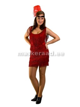 The 20-30s red fringed dress