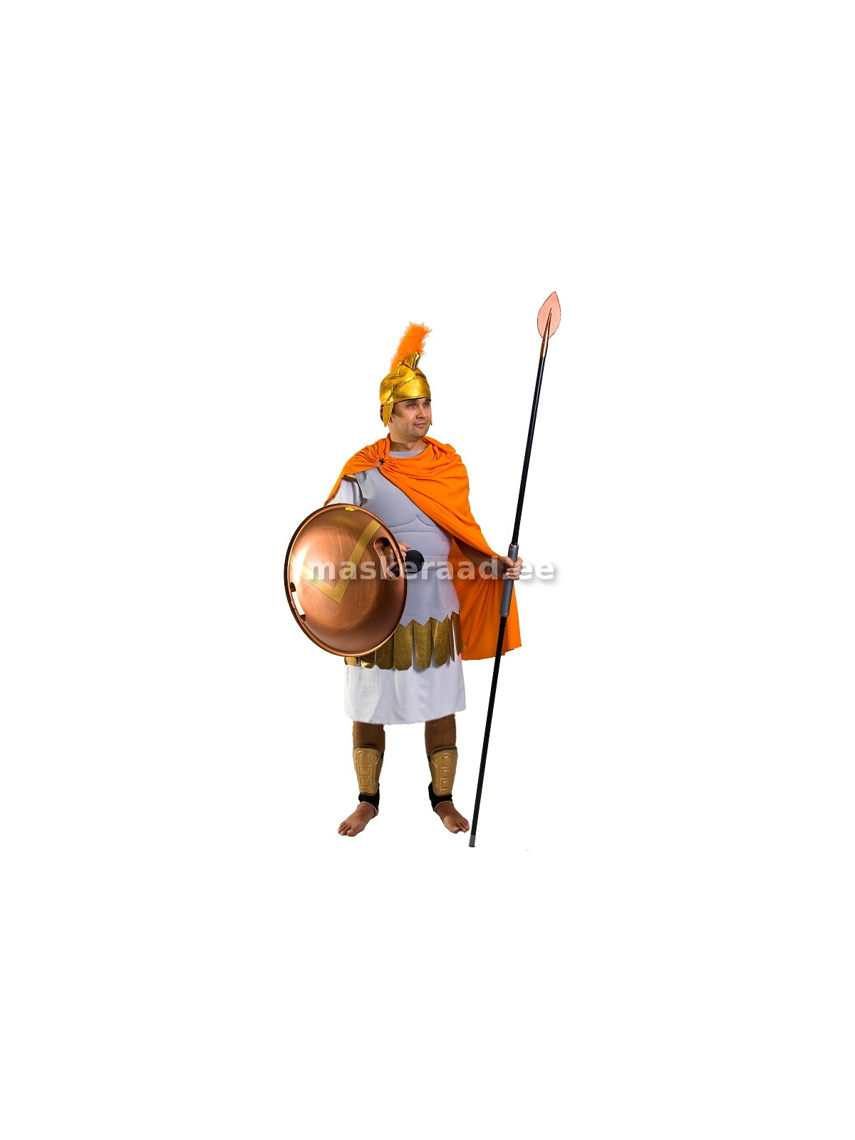 .Historic Greece-Roman warrior with orange toogaga