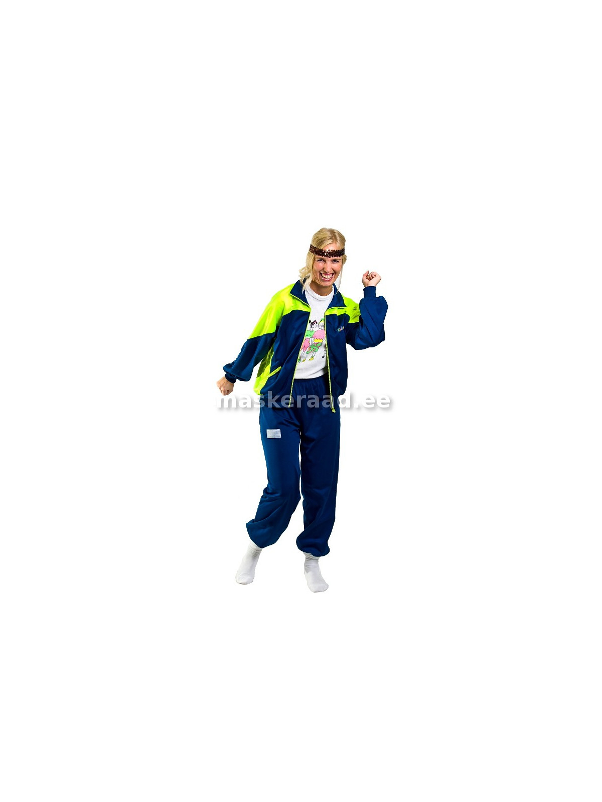 80-90ndad sinine läikiv dress