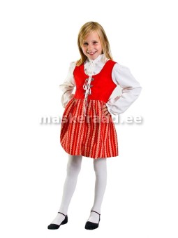 Rahvarõivas tüdruk punase...