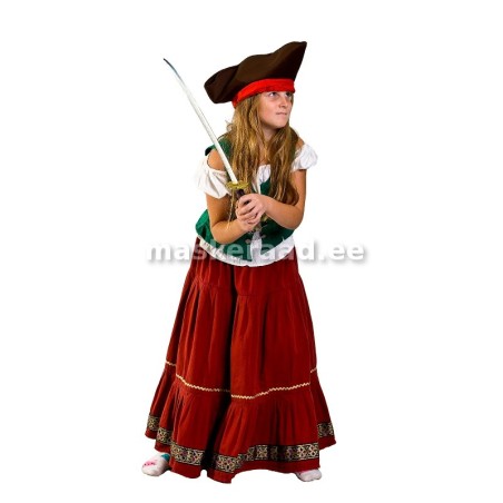 Piraadineiu tumepunase seelikuga