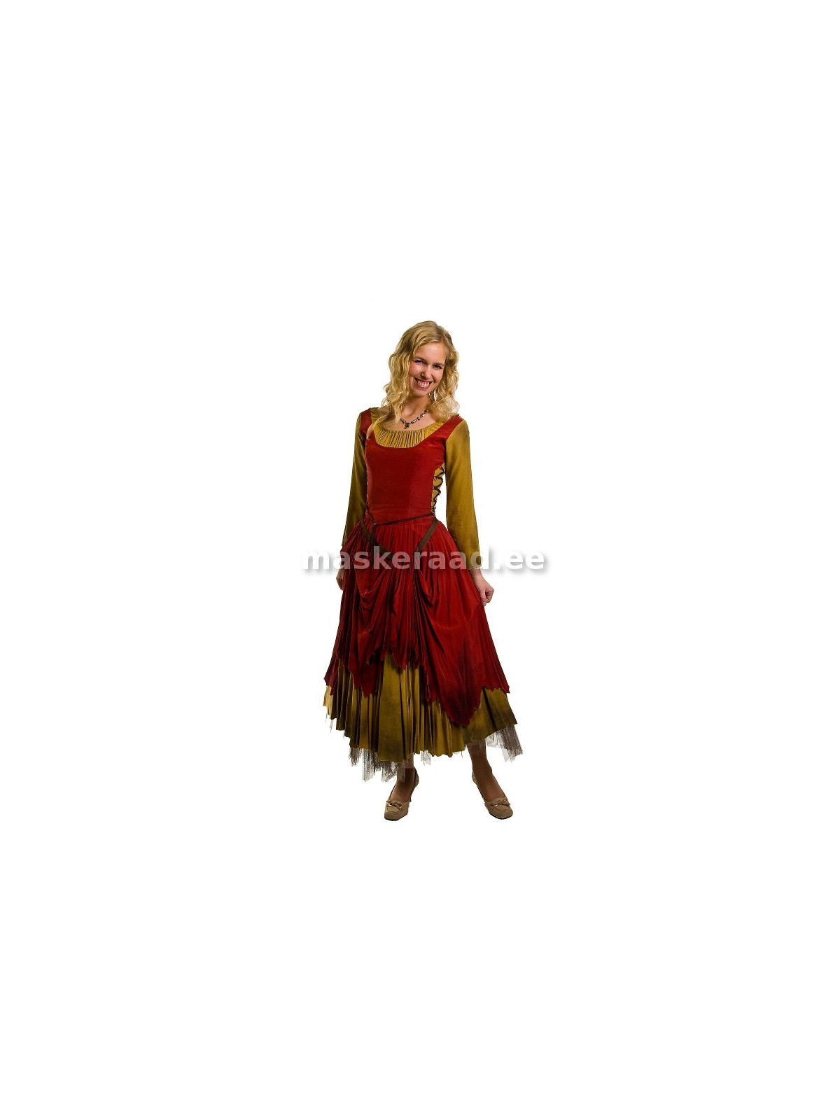 .The medieval maid beheld the maid, the
