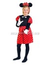 Puhvvarrukatega punasetäpilises Minnie mouse dress