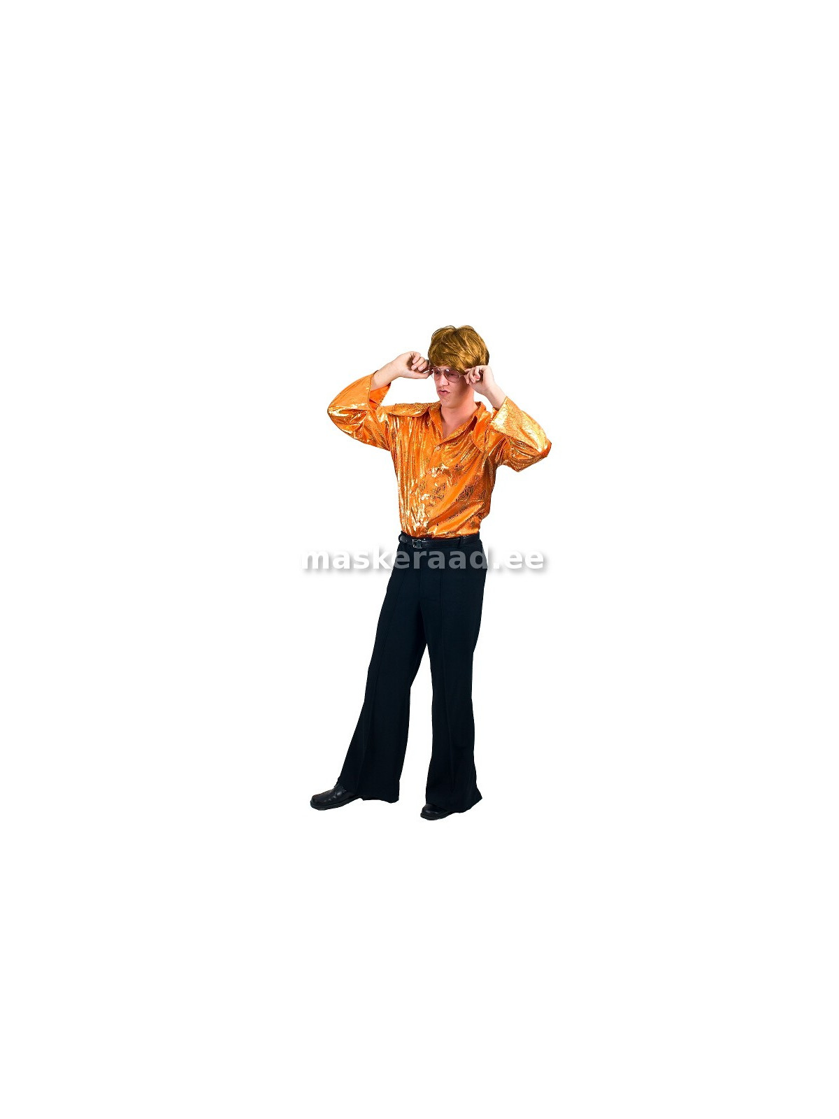 The ' 70s men with shiny Orange SWEATSUIT set