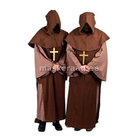 Vaimulik, munk pikas pruunis rüüs