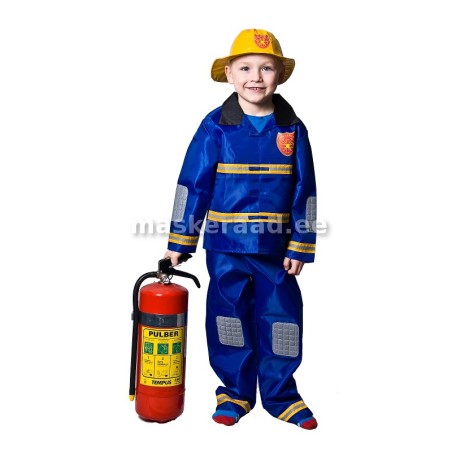 Tuletõrjuja sinises vormis