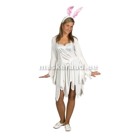 Jänes valges sametkleidis