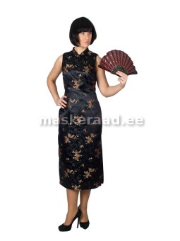 Hiina mustriline must kleit