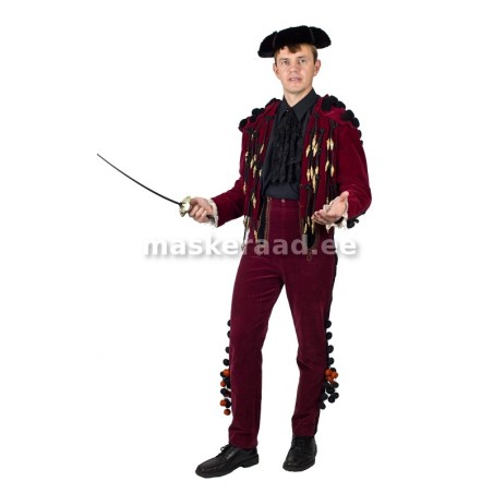 Hispaania matadoor tumepunases sametis